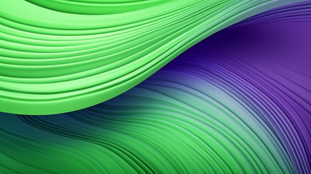 the captivating world of abstract patterns in vibrant violet and lime green hues. Our Fractal Waves design offers a stunning blend of colors and shapes that will transform your creative projects.の素材