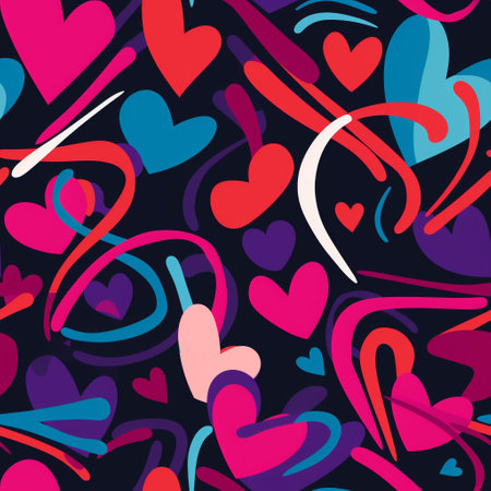 Discover the essence of love through abstract shapes and vibrant colors in our Valentine's Day-themed collection. Dive into a world of artistic representation where emotions take in unique patternsの素材