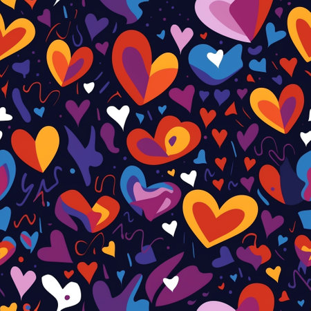 Discover the essence of love through abstract shapes and vibrant colors in our Valentine's Day-themed collection. Dive into a world of artistic representation where emotions take in unique patternsの素材