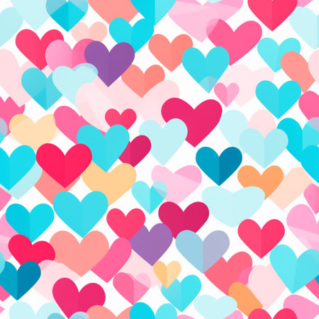 Valentine's Day gifting with our mesmerizing geometric heart patterns. Our collection showcases a diverse array of meticulously crafted geometric heart shapes in vibrant colors and varied sizesの素材