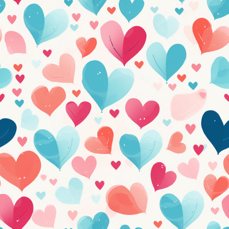 Discover exquisite patterns of repeating hearts, uniquely crafted for Valentine's Day. These exclusive designs make perfect wrapping for your heartfelt gifts, embodying love and romance.の素材