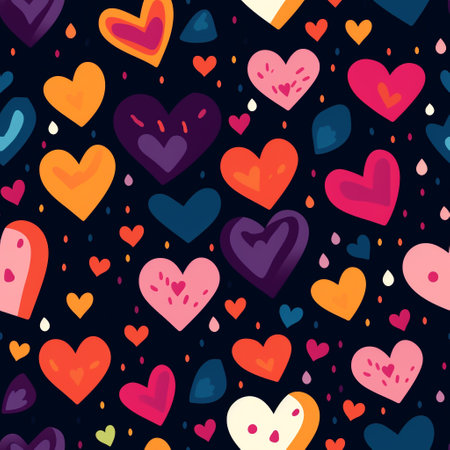 Discover exquisite patterns of repeating hearts, uniquely crafted for Valentine's Day. These exclusive designs make perfect wrapping for your heartfelt gifts, embodying love and romance.の素材