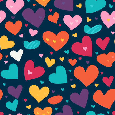 Discover exquisite patterns of repeating hearts, uniquely crafted for Valentine's Day. These exclusive designs make perfect wrapping for your heartfelt gifts, embodying love and romance.の素材