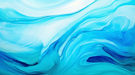 ocean blue and turquoise fluid color waves. offers a mesmerizing blend of colors, creating dynamic and visually captivating backgrounds. Perfect for adding a touch of elegance and movementの素材