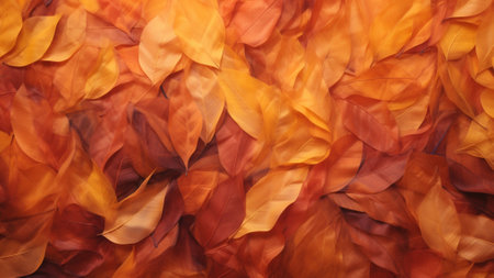 Autumn Leaves Gradient Blurs abstract arrangements transitioning from burnt orange to rich rust brown, Perfect for backgrounds, designs, and artistic compositions cozy beauty of the autumn season.の素材