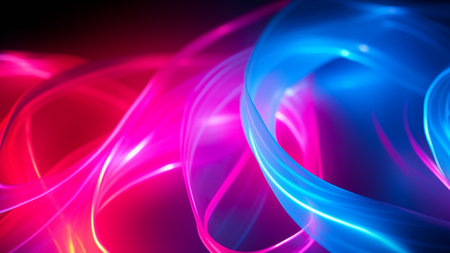 Electric Neon Gradient Blurs abstract arrangement transitioning seamlessly from Neon Pink to Electric Blue. Perfect for adding a bold and contemporary touch to your design projects.の素材