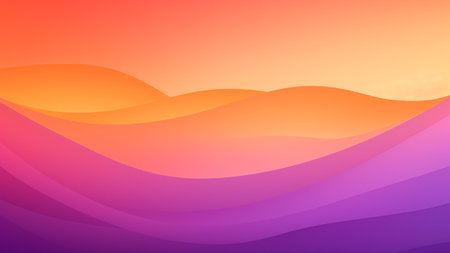 abstract gradient blur transition from fiery orange to mellow purple.  the warmth of a sunset, creating a visually stunning and harmonious display. Perfect for adding a touch of vibrant sophisticationの素材
