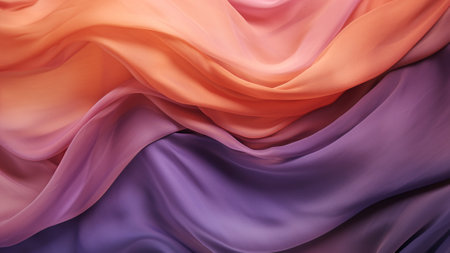 abstract gradient blur transition from fiery orange to mellow purple.  the warmth of a sunset, creating a visually stunning and harmonious display. Perfect for adding a touch of vibrant sophisticationの素材