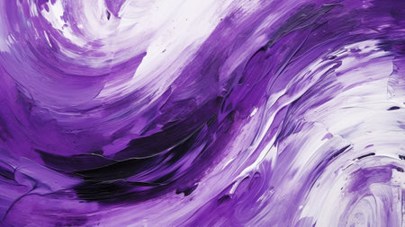 Deep Purple and Silver Abstract Brush Strokes. This unique artwork features bold and expressive brush strokes in a mesmerizing abstract arrangement, adding a touch of modern sophistication to any roomの素材