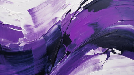 Deep Purple and Silver Abstract Brush Strokes. This unique artwork features bold and expressive brush strokes in a mesmerizing abstract arrangement, adding a touch of modern sophistication to any roomの素材