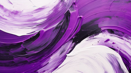 Deep Purple and Silver Abstract Brush Strokes. This unique artwork features bold and expressive brush strokes in a mesmerizing abstract arrangement, adding a touch of modern sophistication to any roomの素材