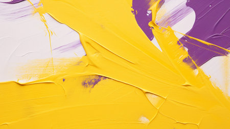 Lavender and Mustard Yellow in this abstract art piece. Our bold and expressive brush strokes create a visually stunning composition, perfect for adding a touch of modern elegance to your space.の素材
