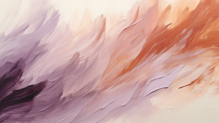 Lilac and Burnt Sienna abstract brush strokes. Our collection offers bold and expressive artwork, perfect for modern interiors. unique, contemporary art that blends the serenity of lilacの素材
