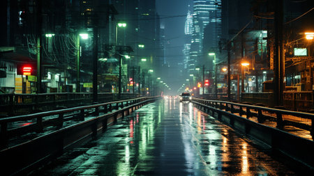 This design combines the sophistication of dark cityscape gray with the electrifying pop of neon green, creating a dynamic visual experience reminiscent of neon lights dancing in the urban landscape.の素材
