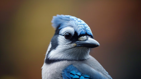 Explore the captivating world of a Blue Jay up close with this documentary photo. Witness the intense focus in its eyes as we unveil the intricacies of nature through this compelling shotの素材