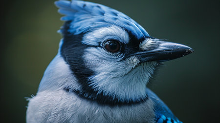Explore the captivating world of a Blue Jay up close with this documentary photo. Witness the intense focus in its eyes as we unveil the intricacies of nature through this compelling shotの素材