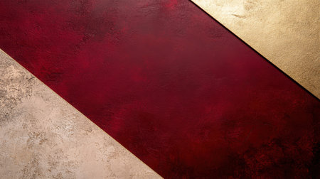 A Deep burgundy and soft champagne gradient with textured surfacesの素材