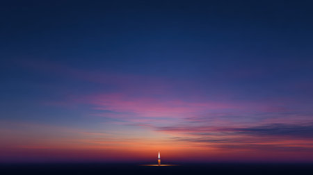 A candle hope sunset sky horizon peaceful solitude inspiration dusk tranquil light flame eveningの素材