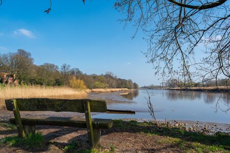 A photo safari through the Knoops Park in Bremen on the river Lesumの写真素材