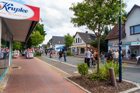 Hude, Germany, July, 21 2019: the day after the italian night in the municipality of hude lower ...