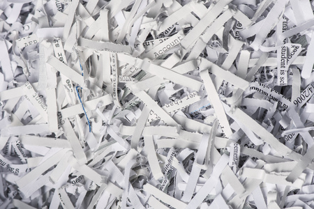 Closeup of Shredded Paper from a paper shredderの写真素材