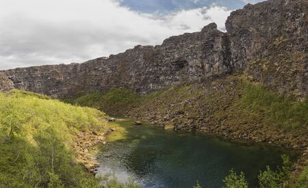 BotnstjÃ¶rn Pond in Asbyrgi Canyon, Iceland