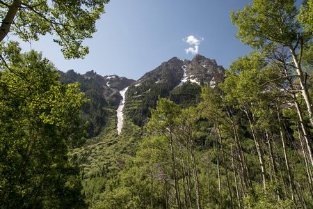View on Crater Lake Trail near Maroon Bells, Colorado, USAの写真素材
