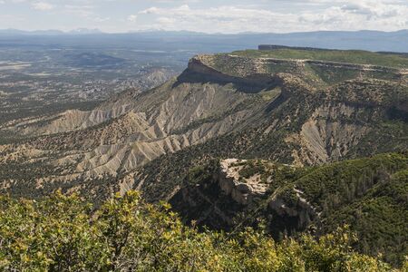 Park Point Overlook in Mesa Verde National Park, Colorado, USA.の写真素材