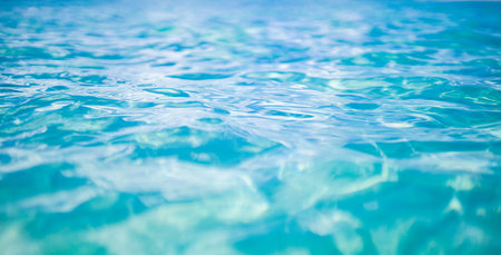 Abstract blur light on sea and ocean background for summer season. Peaceful nature environment....