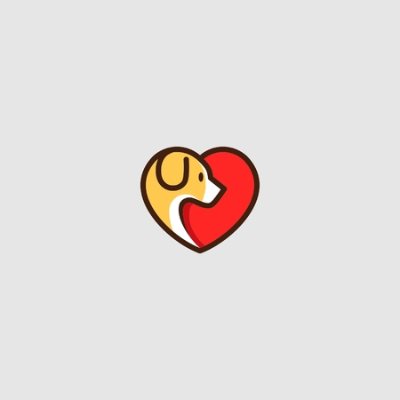love dog logoのイラスト素材