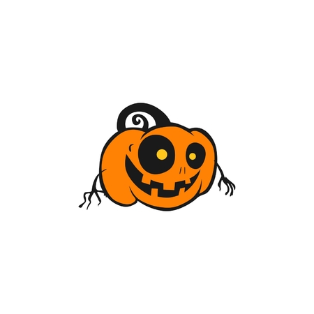 pumpkin head halloween vectorのイラスト素材