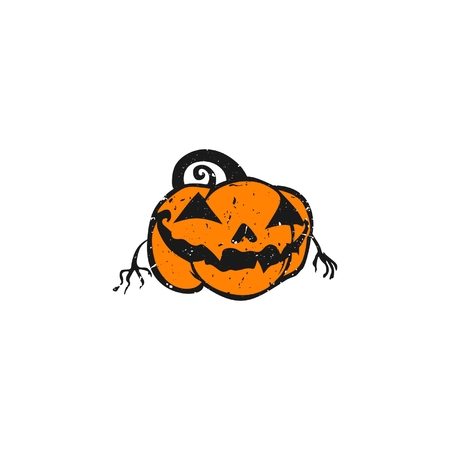 pumpkin head halloween vectorのイラスト素材