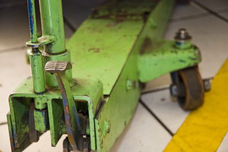 Detail of a green undehoistの写真素材