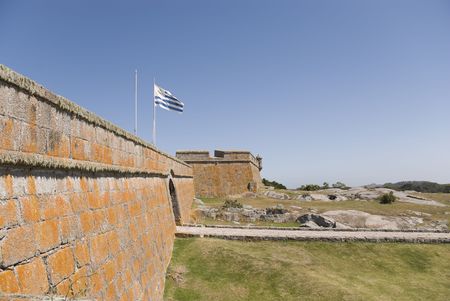 Detail of Forte Santa Teresa, Chuy, Uruguay.の写真素材