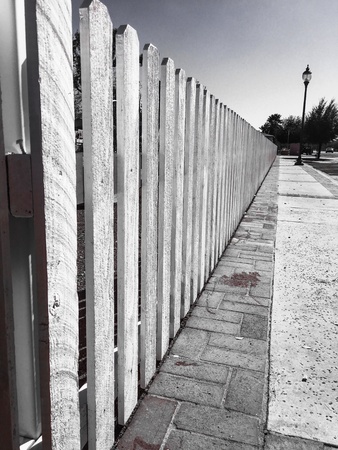 Picket fence in the neighborhoodの素材