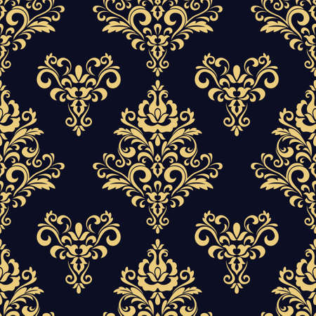 Damask seamless floral pattern. Vintage vector wallpaper.のイラスト素材