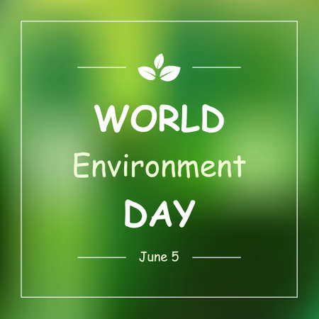Vector illustration of a World Environment Day. Blurred background. Flat style vector isolated illustration.のイラスト素材