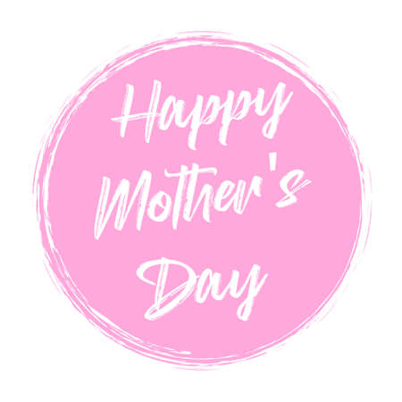 Happy Mother's Day card. Handmade calligraphy vector illustration.のイラスト素材
