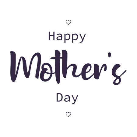 Happy Mother's Day card. Handmade calligraphy vector illustration with heart.のイラスト素材