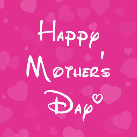 Happy Mother's Day card. Handmade calligraphy vector illustration with heart.のイラスト素材