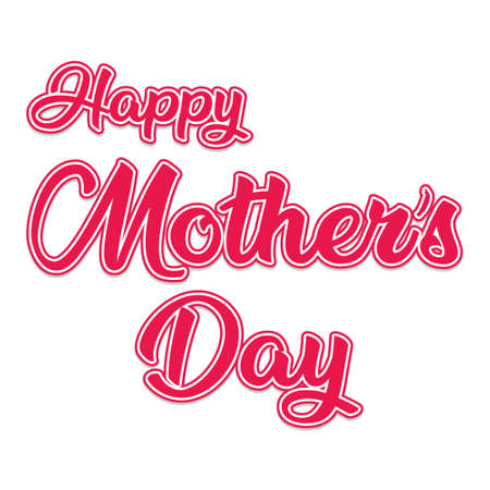 Happy Mother's Day card. Handmade calligraphy vector illustration.のイラスト素材