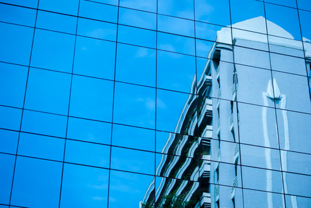 reflection buildingの写真素材