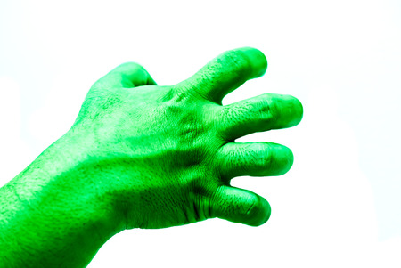 Isolate Hulk fist on white backgroundの写真素材