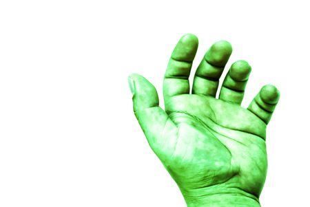 Isolate Hulk fist on white backgroundの写真素材