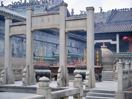 Longmu Temple in Yuecheng, Guangdong, Chinaの写真素材