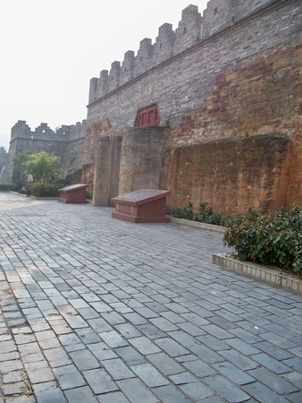 Ancient city gate in Zhaoqing, Guangdong, Chinaの写真素材