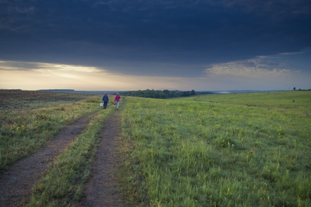 Field roadの写真素材