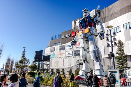 Gundam statue at odaiba diver city tokyoのeditorial素材