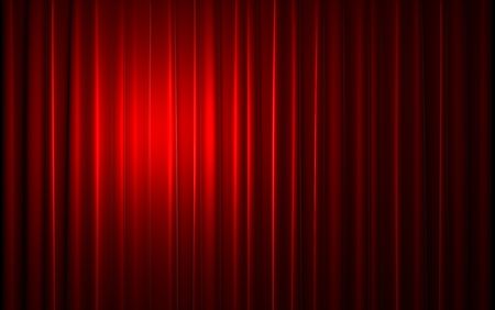 Red velvet curtain opening scene の写真素材