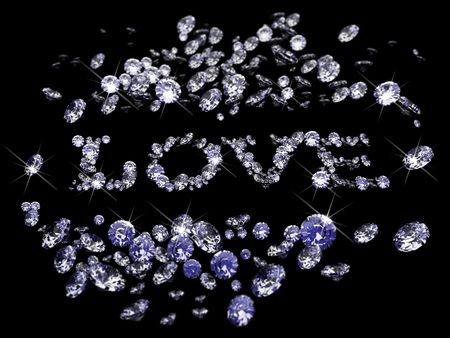 Valentines Day diamondsの写真素材